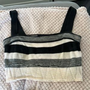 Urban Outfitters Cropped Stripped Tank Top
